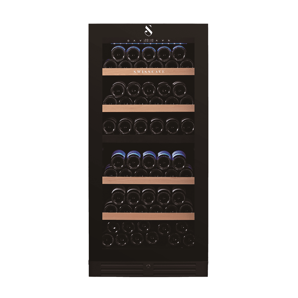 SWISSCAVE CLASSIC EDITION WL355DF Zwei-Zonen-Weinklimaschrank – Frontansicht