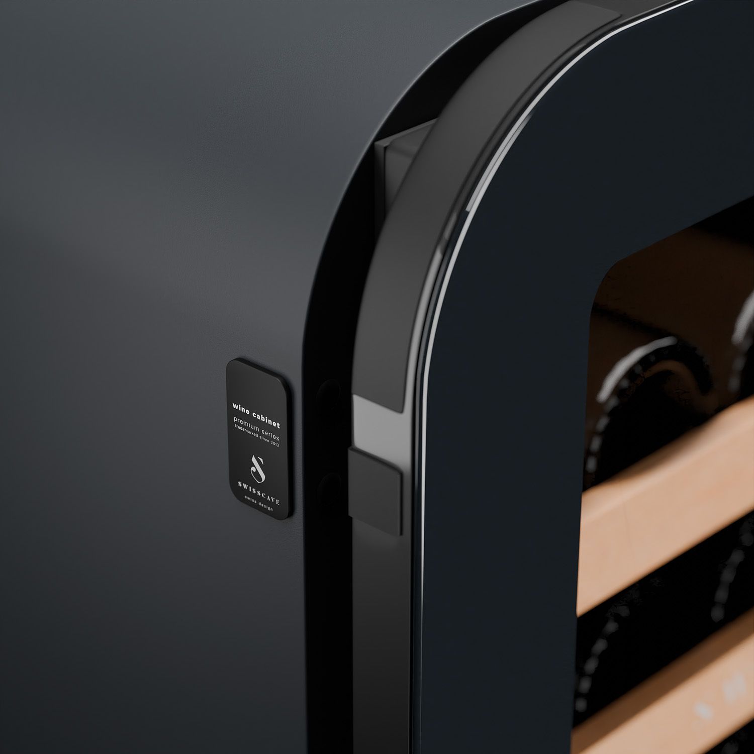 WLB-320DF-BLACK 2-Zonen Weinkühlschrank | 160cm | 68 Flaschen